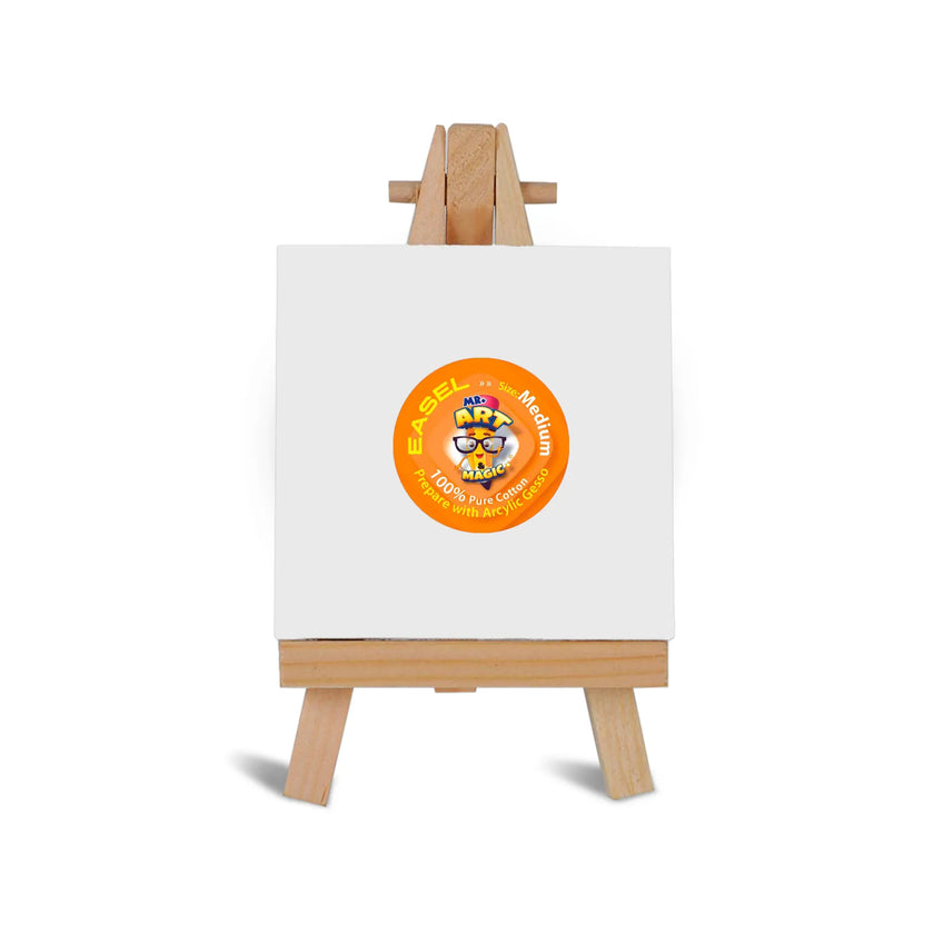 Easel with Square White Canvas