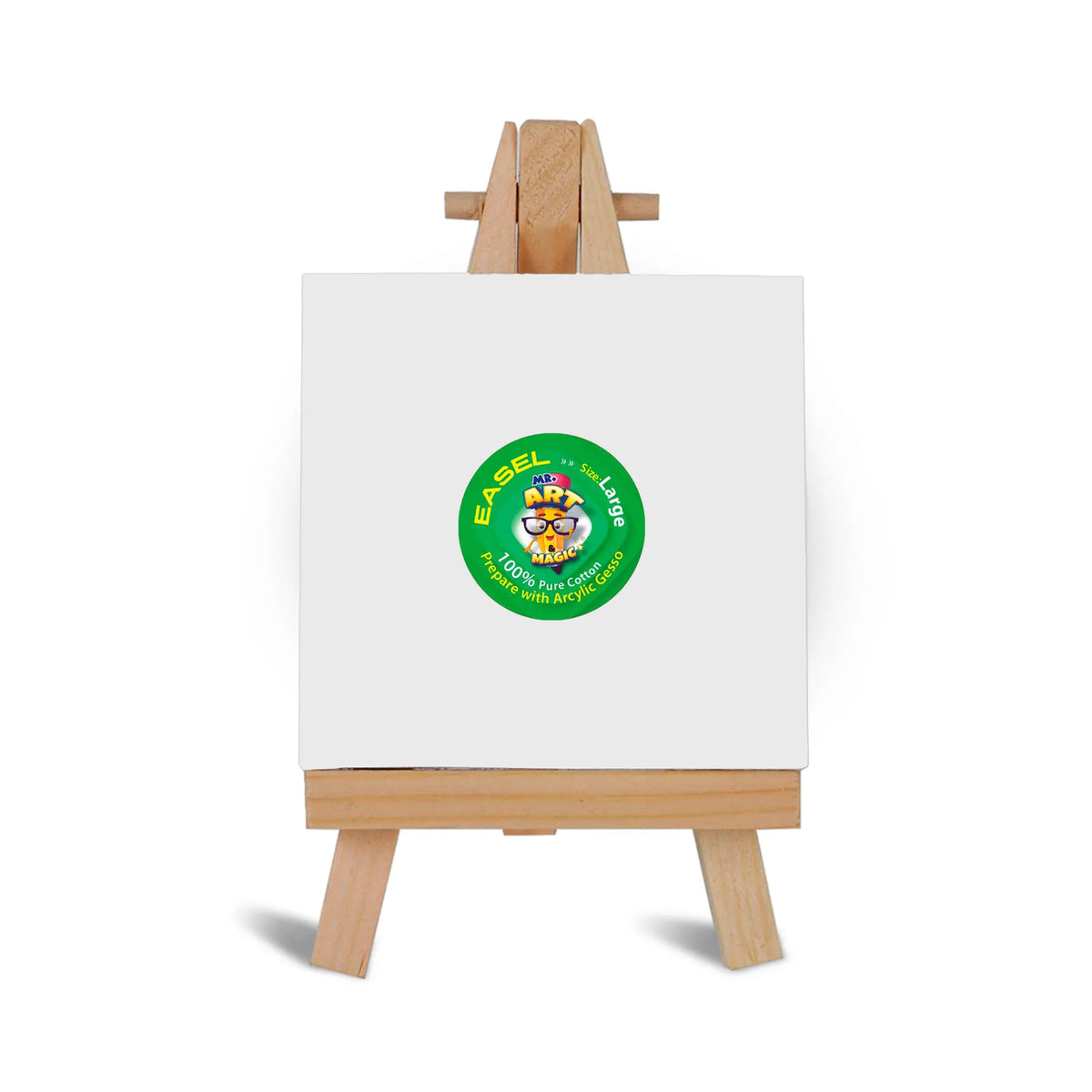Easel with Square White Canvas