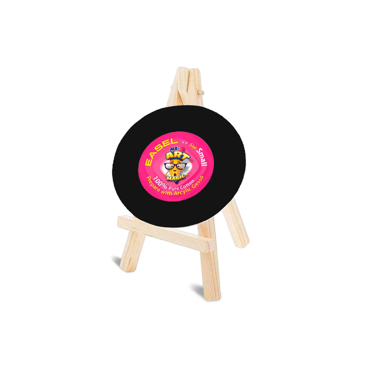Easel with Round Black Canvas
