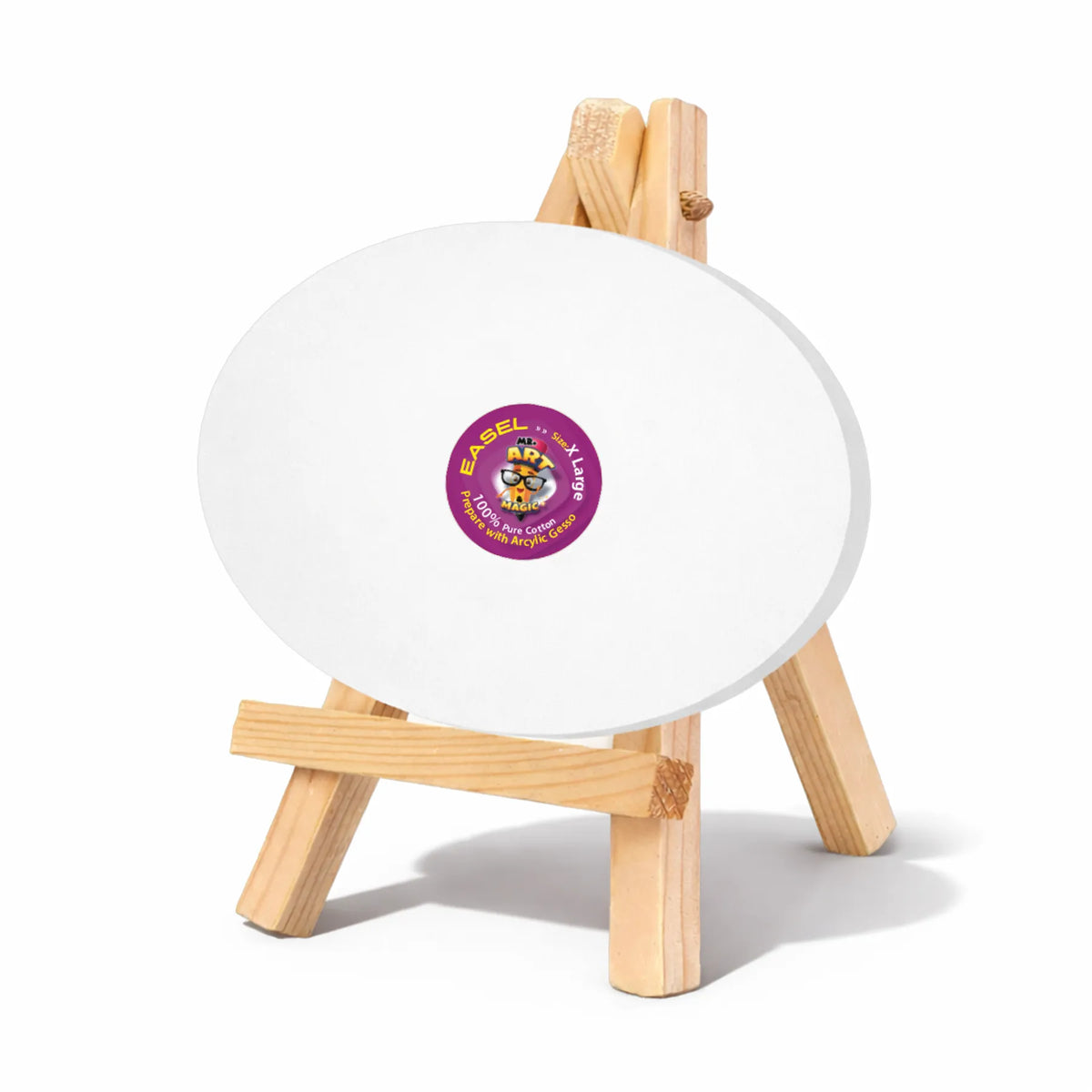 Easel with Oval White Canvas