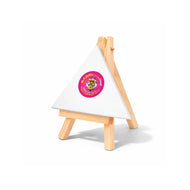 Easel with Triangle White Canvas
