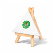 Easel with Triangle White Canvas