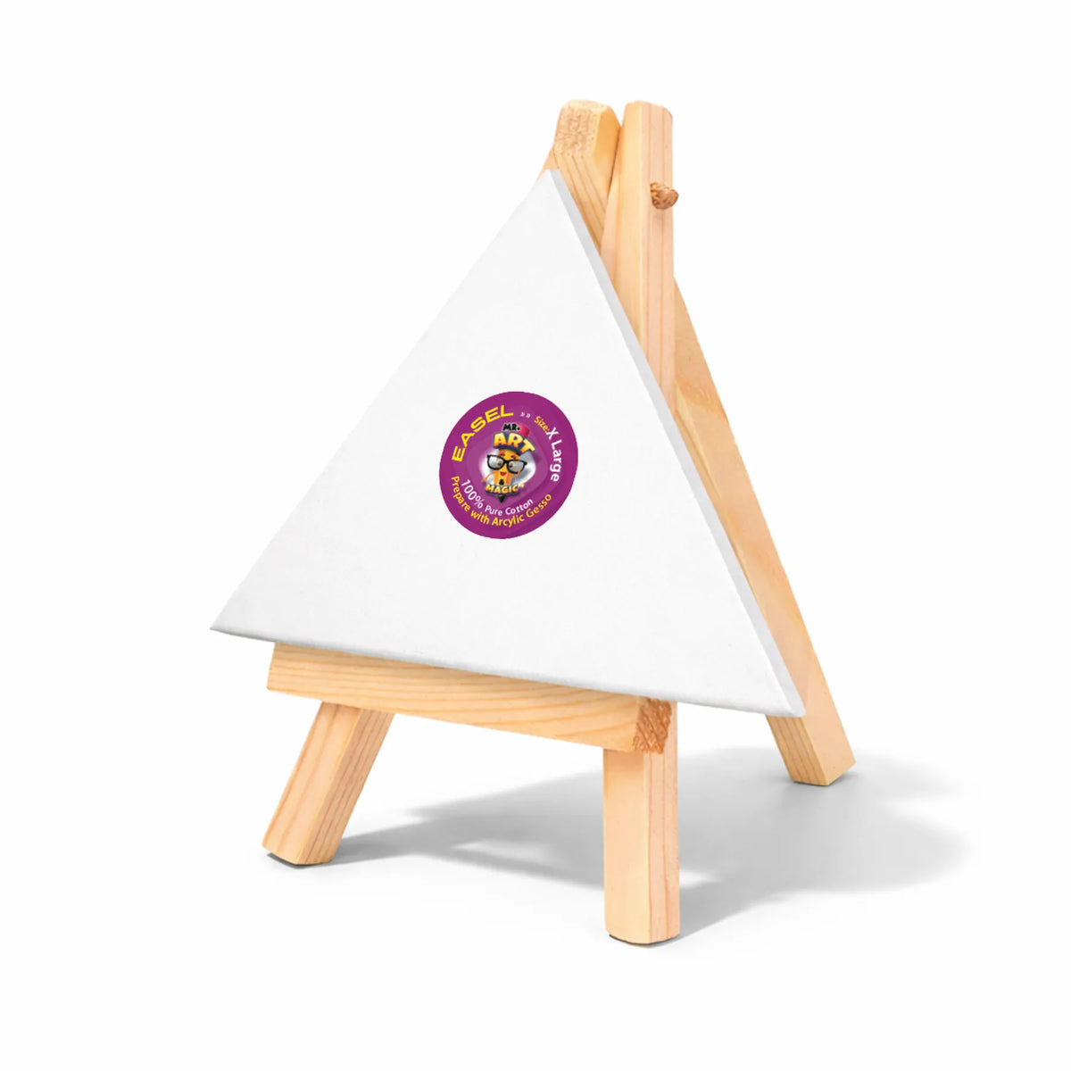 Easel with Triangle White Canvas
