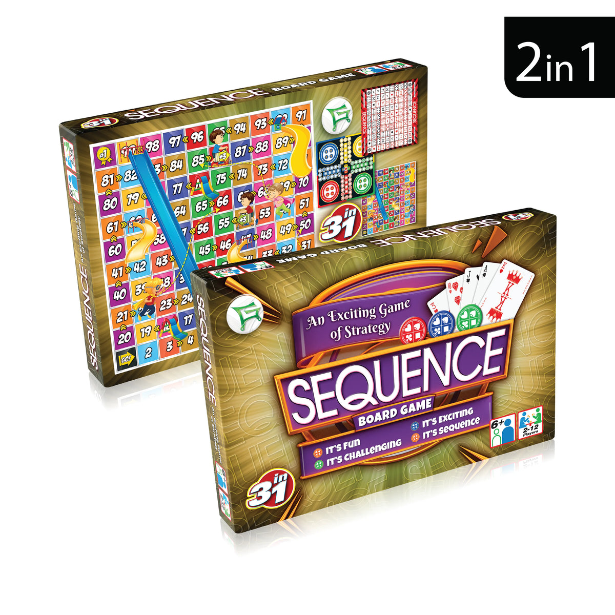 Sequence 3 in 1 Board Game