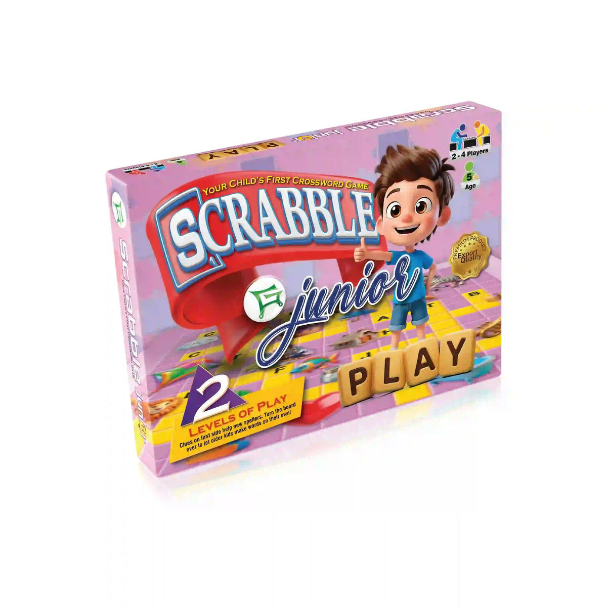 Scrabble Junior 2-in-1 Wooden Board Game – Scrabble & Ludo Set