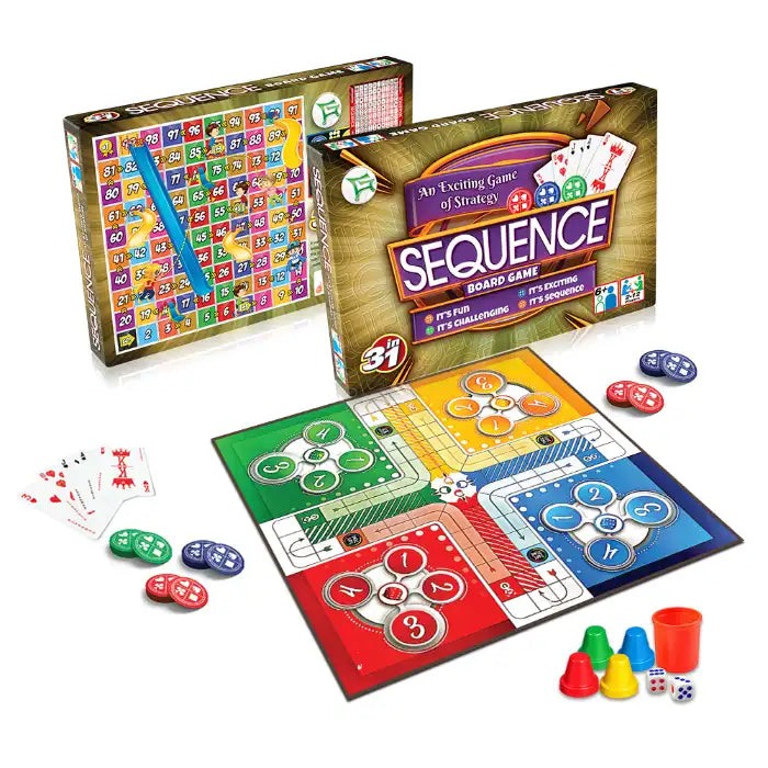 Sequence 3 in 1 Board Game