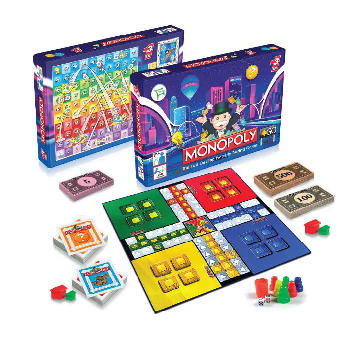 Elite Monopoly 2 in 1 | Premium Monopoly & Ludo Board Game
