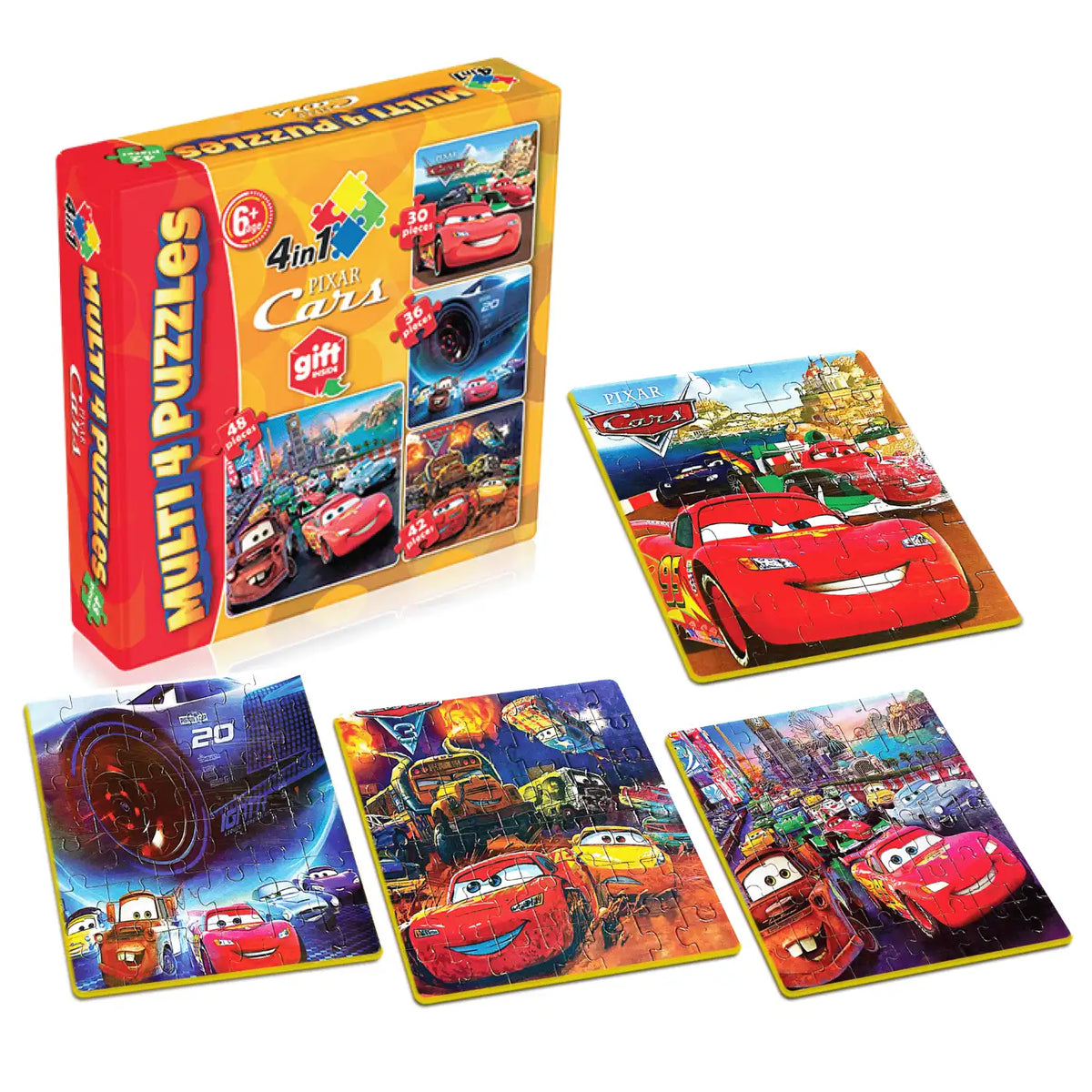 Pixar Cars Multi 4 in 1 Puzzle for Kids