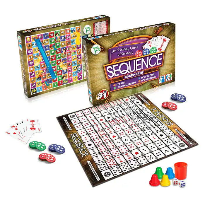 Sequence 3 in 1 Board Game