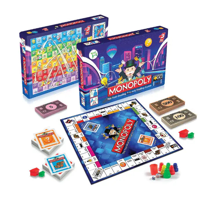 Elite Monopoly 2 in 1 | Premium Monopoly & Ludo Board Game