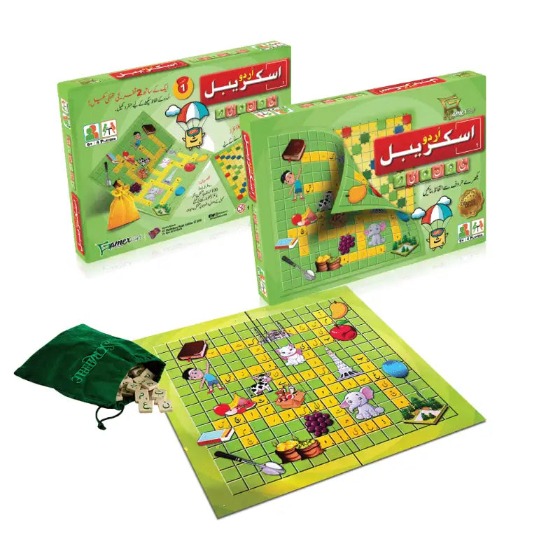 Classic Urdu Scrabble 2 in 1  Wooden Board Game