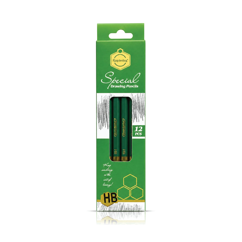 KeepSmiling Special HB Drawing Pencils | 12 Pcs | For Sketching, Writing & Art