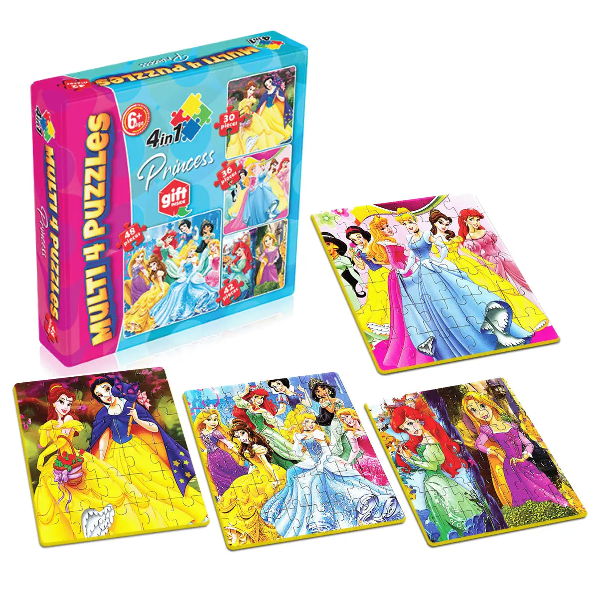 Princess Multi 4 in 1 Puzzle for Kids