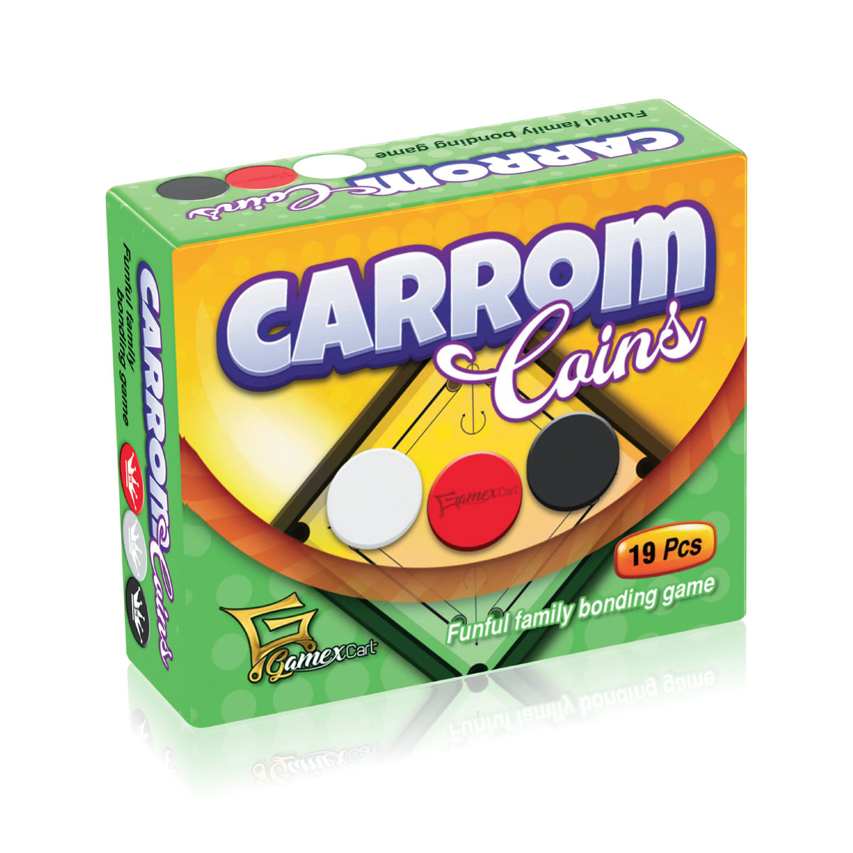 Carrom Coins Set – 19 Pcs