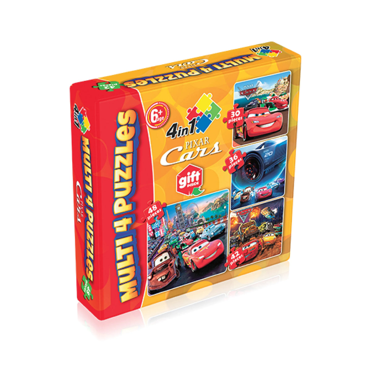 Pixar Cars Multi 4 in 1 Jigsaw Puzzle for Kids