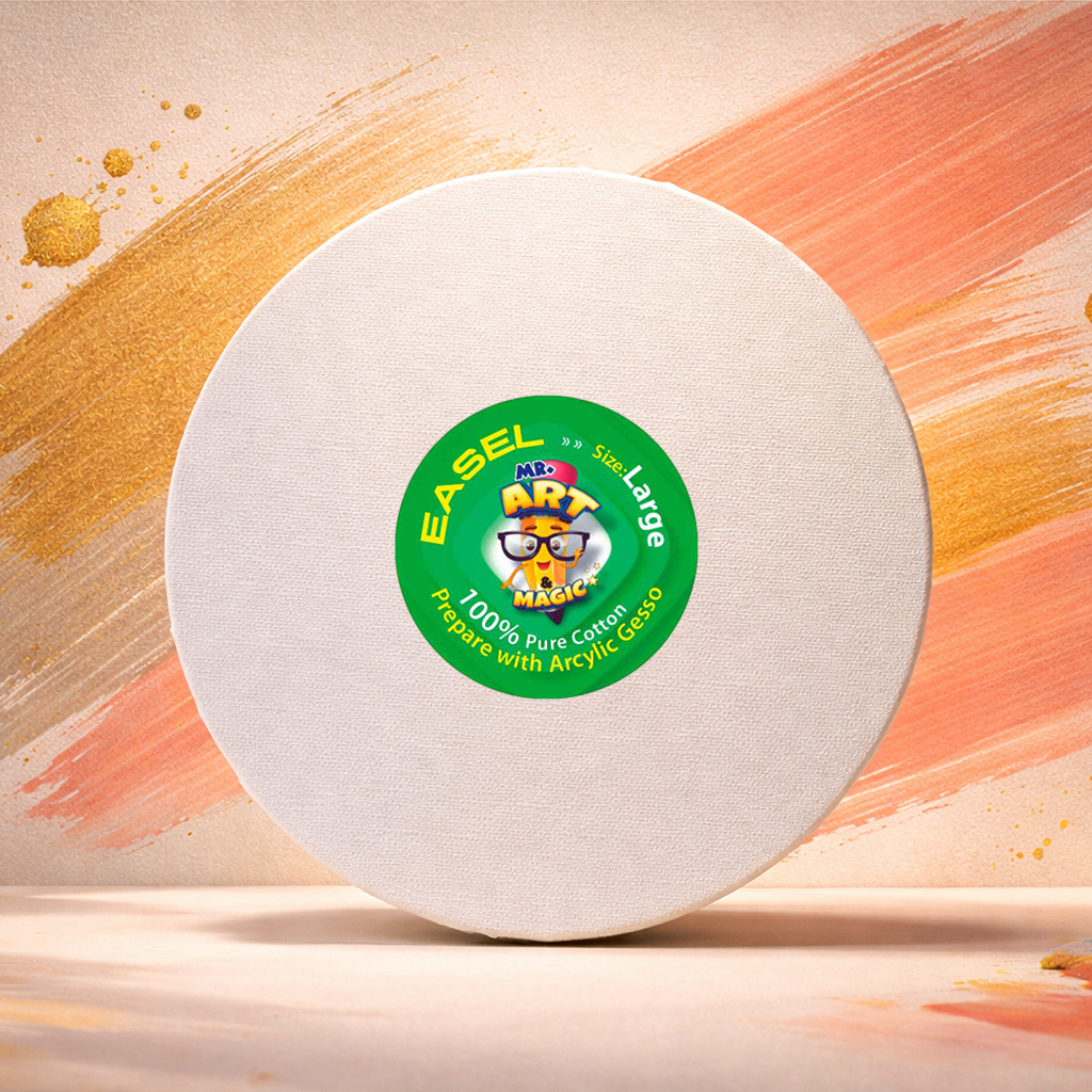Round White Canvas Board